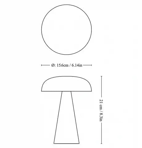 Metal Table Lamp with Wireless Design – 3 Brightness Settings, Warm Light