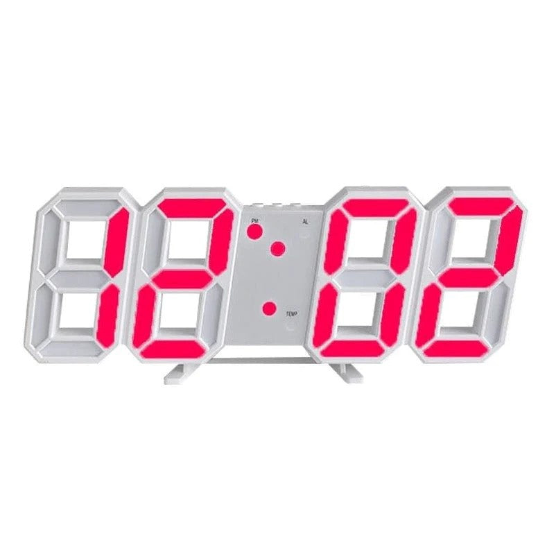 Lumina 3D LED Digital Clock: Date, Temperature & Alarm