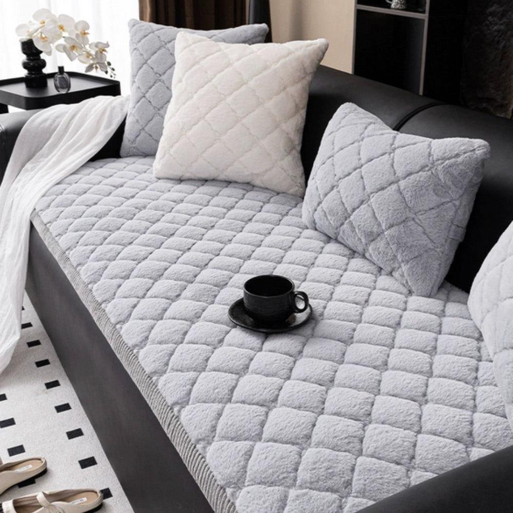 Luxurious Microfiber Sofa Protector with Non-Slip Design