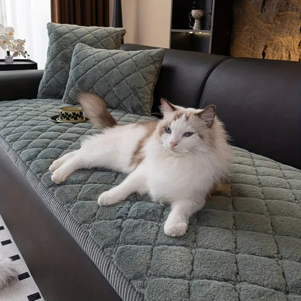 Luxurious Microfiber Sofa Protector with Non-Slip Design