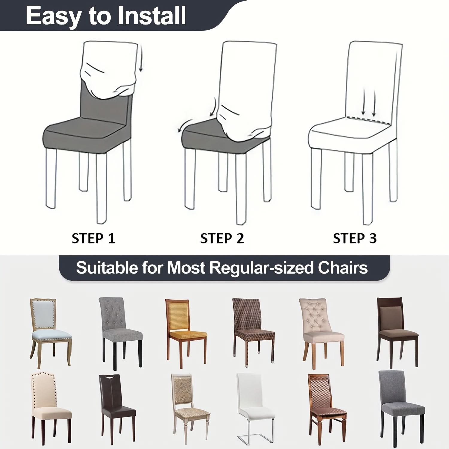 Contemporary Stretch Chair Covers for Dining - Stylish Protection