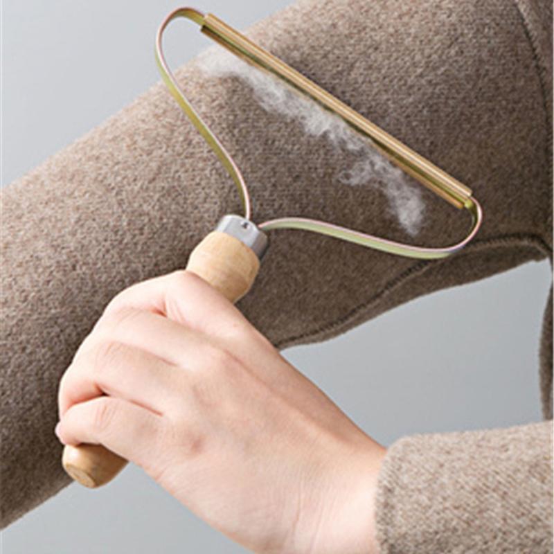 Wooden Fabric Shaver with Copper Blade