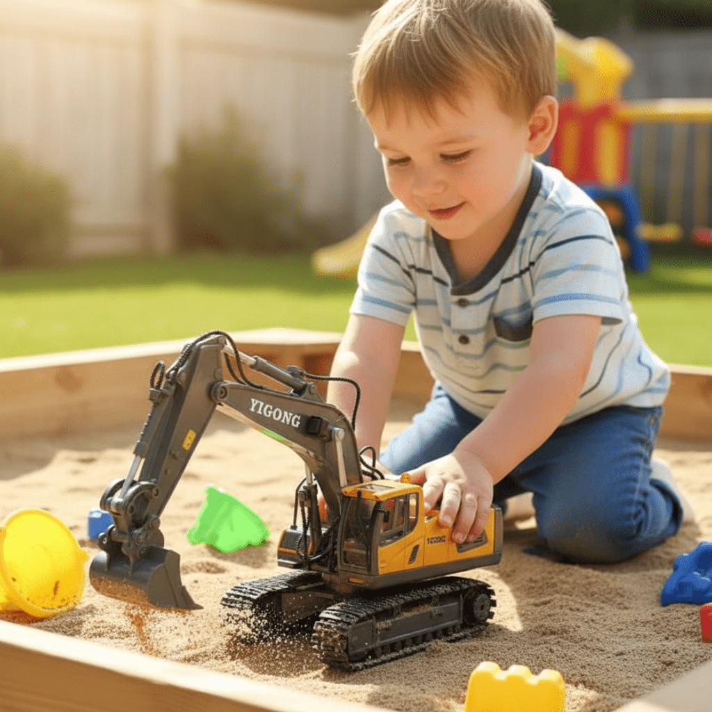 Remote Control Excavator Toy with Movable Arm and 2.4GHz for Realistic Play