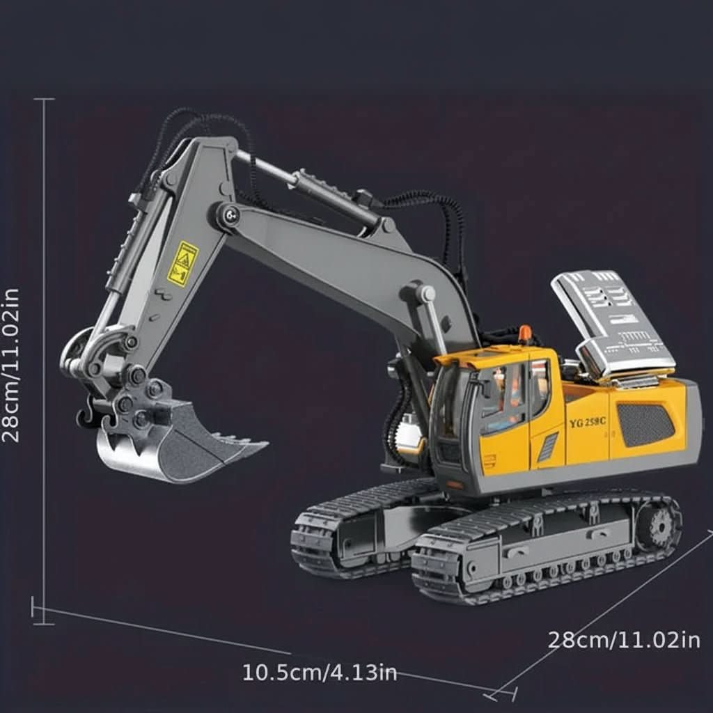 Remote Control Excavator Toy with Movable Arm – 2.4GHz RC Digger