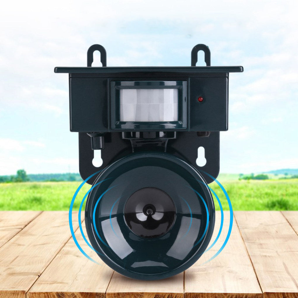Motion-Sensing Solar Bird Deterrent with Sound Repellent