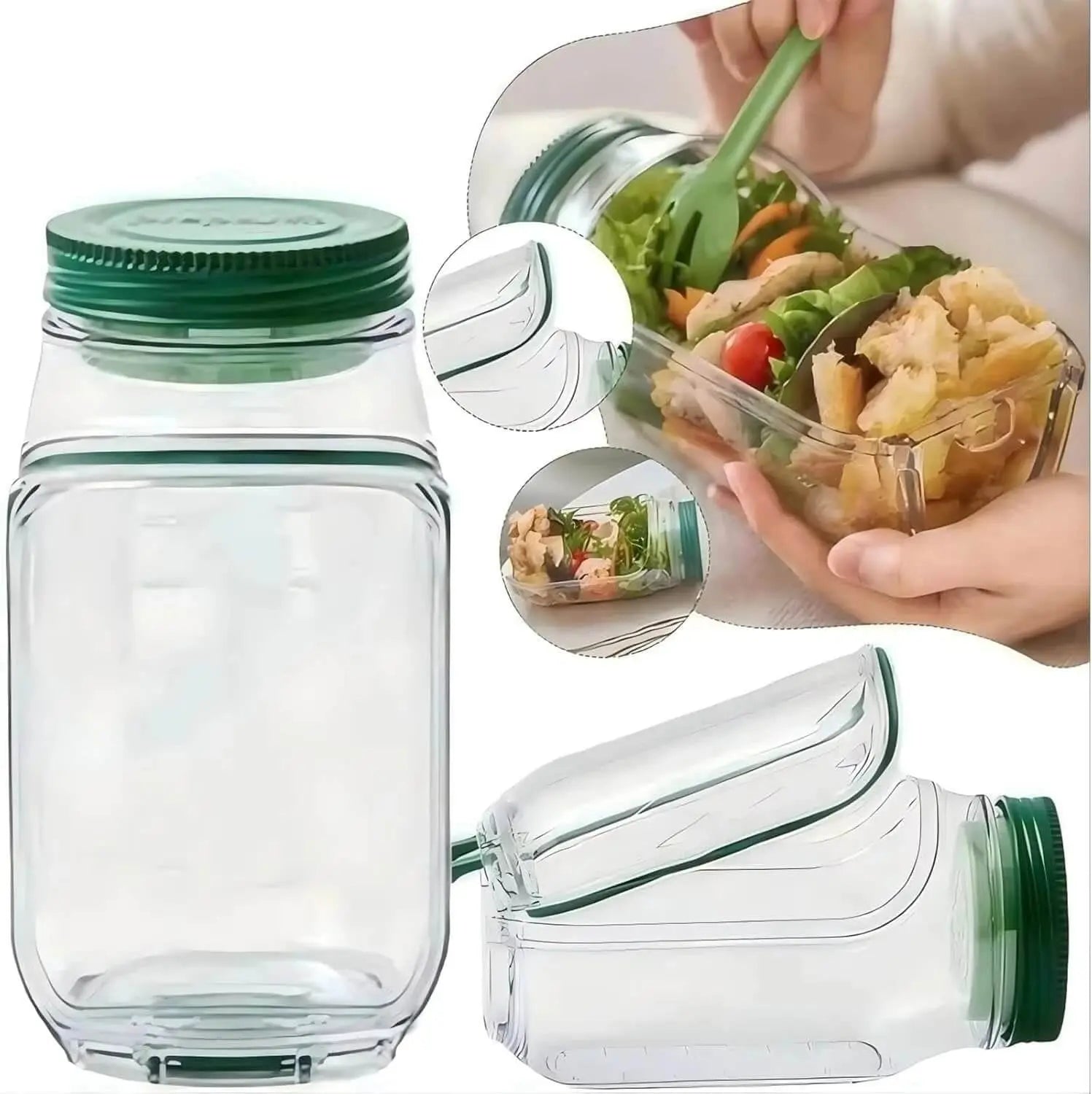 BPA-Free Salad Storage Box with Leak-Resistant Lid