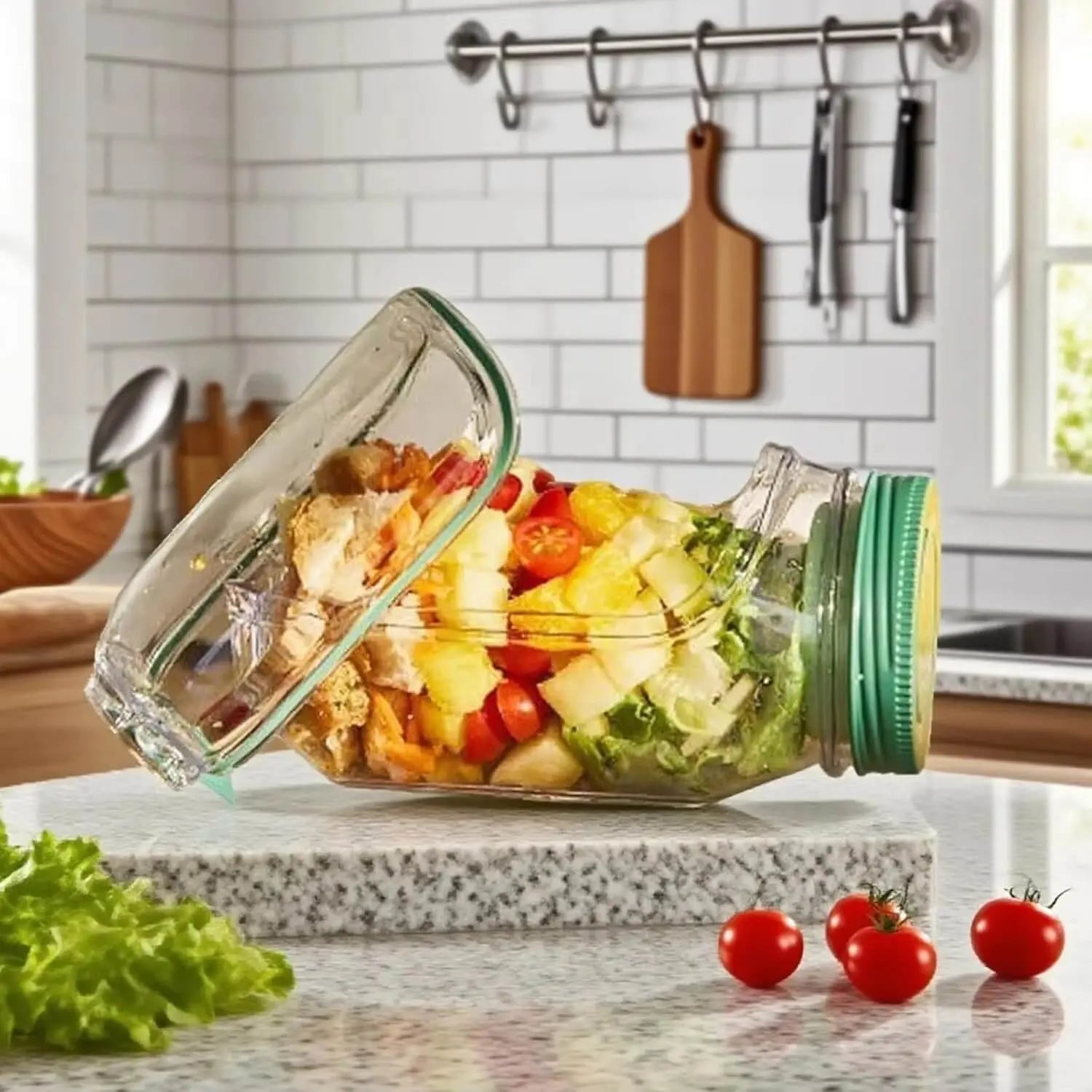 BPA-Free Salad Storage Box with Leak-Resistant Lid