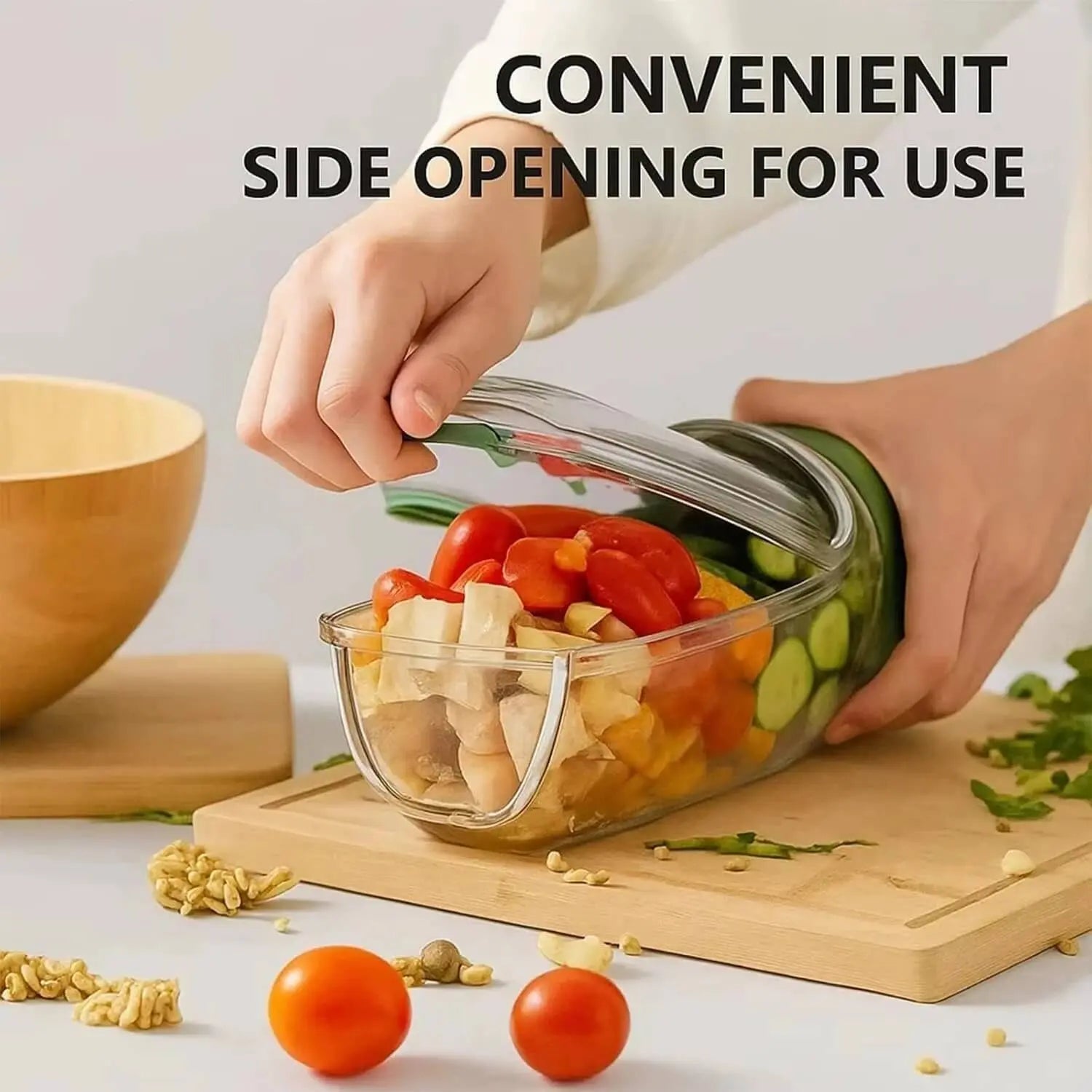 BPA-Free Salad Storage Box with Leak-Resistant Lid