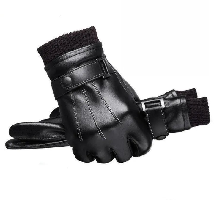 Leather Winter Gloves with Insulated Lining - Comfortable for Driving and Everyday Use