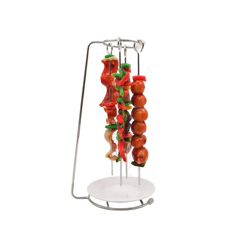 SizzlePro - Deluxe Stainless Steel BBQ Skewer Set with Custom Grill Rack
