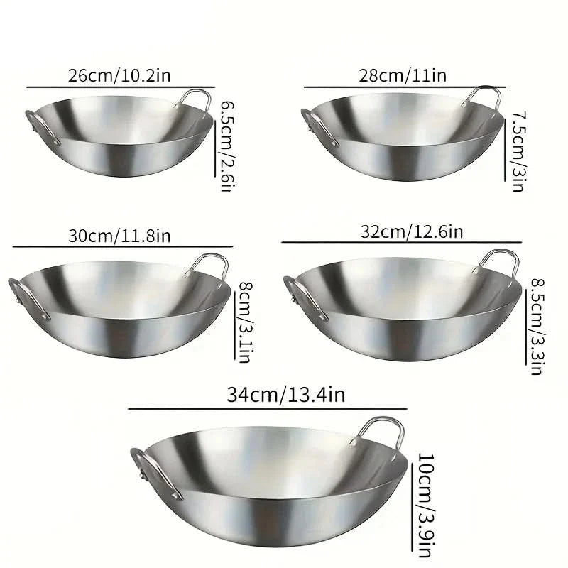 Versatile Wok Pan in Various Sizes for Home Cooking