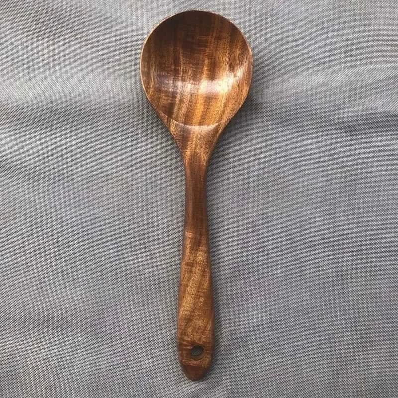 Elegant Wooden Kitchen Utensil Set with Stand
