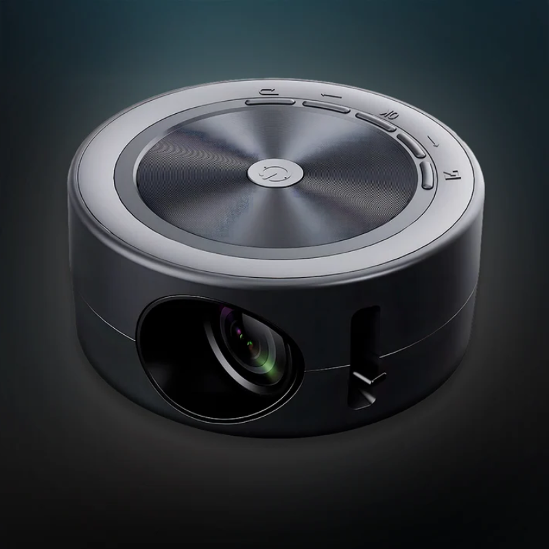 Compact 1080p HD Portable Projector with Built-In Audio