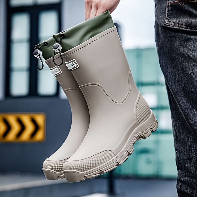 Waterproof Mid-Calf Boots with Slip-Resistant Outsole