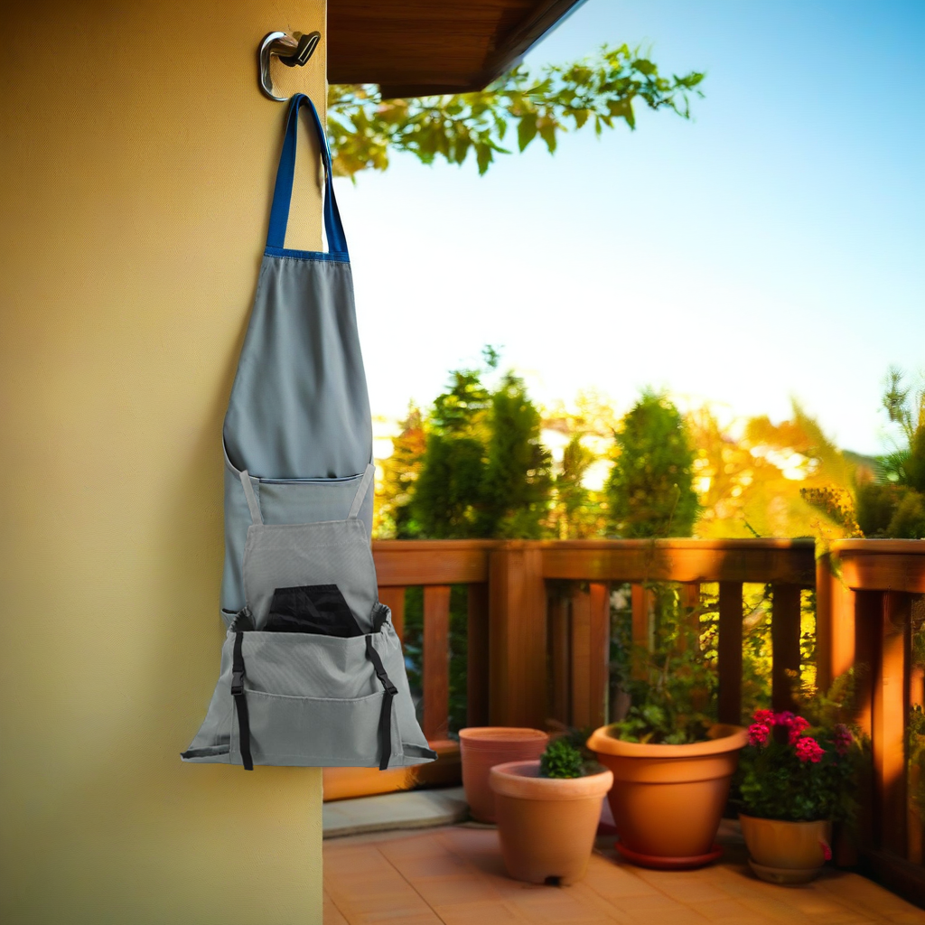 Adjustable Waist Garden Apron with Cross Back Straps and Oxford Material