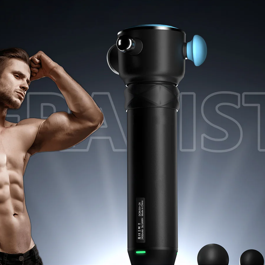 Percussion Massager with 7500 RPM and 4 Head Attachments for Deep Tissue