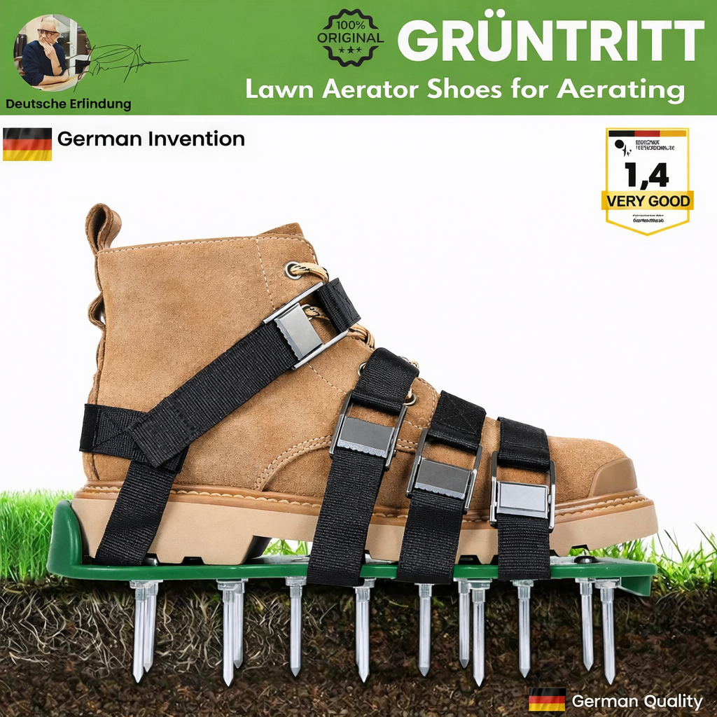 Lawn Aerator Shoes | Aerate Grass While Walking | Spike Strap System