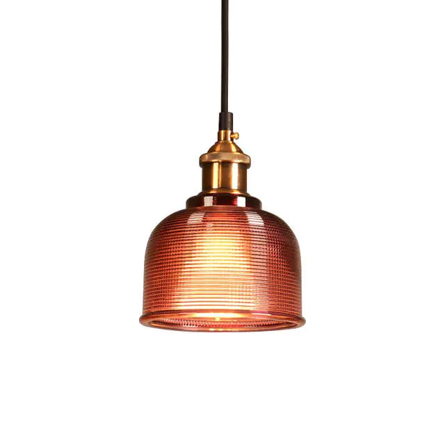 Vintage Glass Pendant Light Fixture