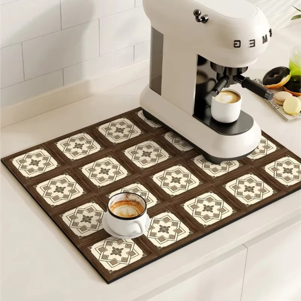 Classic Charm Coffee Spill Mat for Effortless Cleanup
