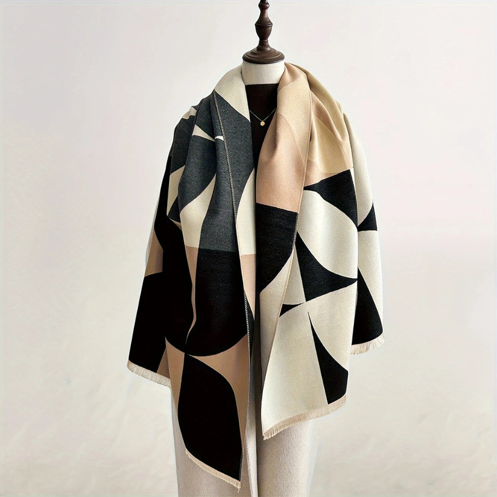 Chic Reversible Microfiber Poncho Scarf for Every Occasion