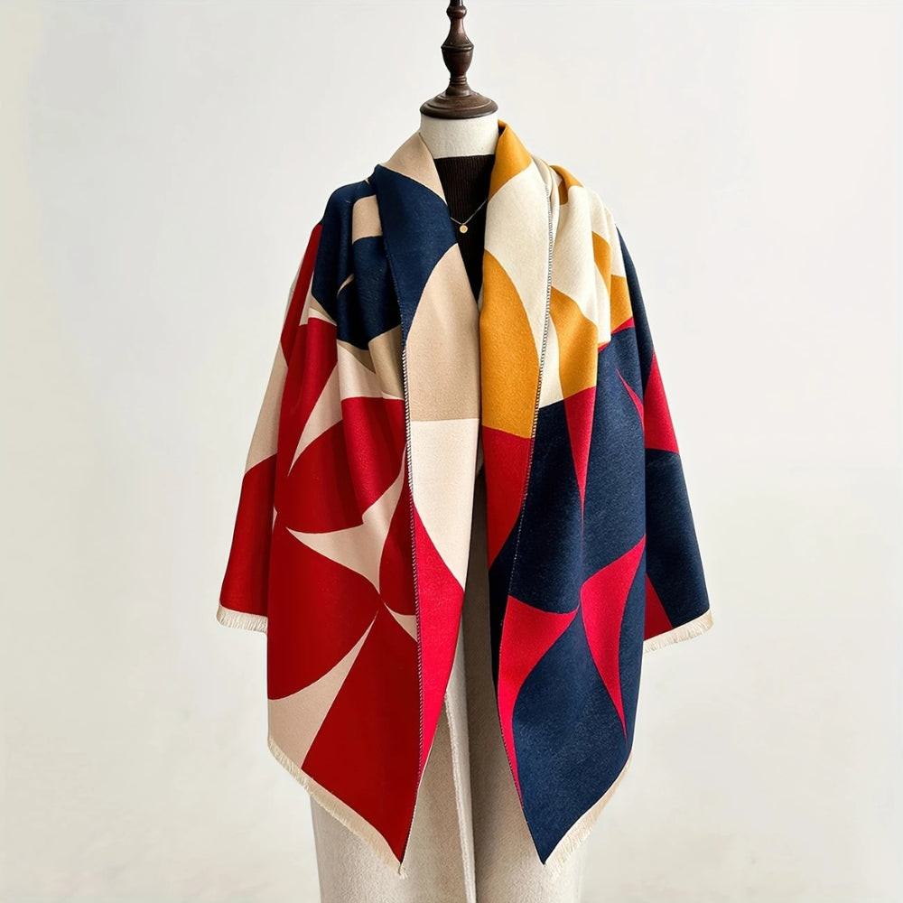 Chic Reversible Microfiber Poncho Scarf for Every Occasion