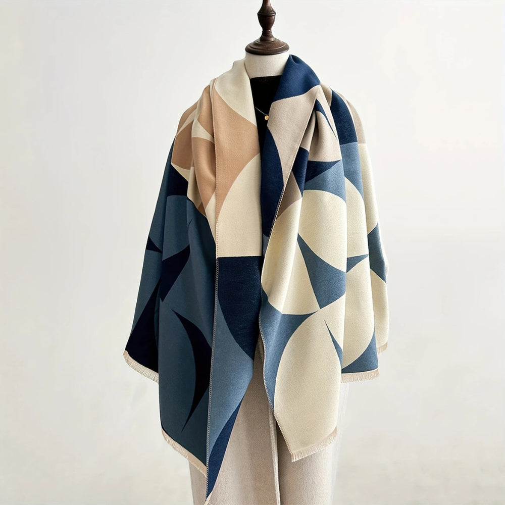 Chic Reversible Microfiber Poncho Scarf for Every Occasion