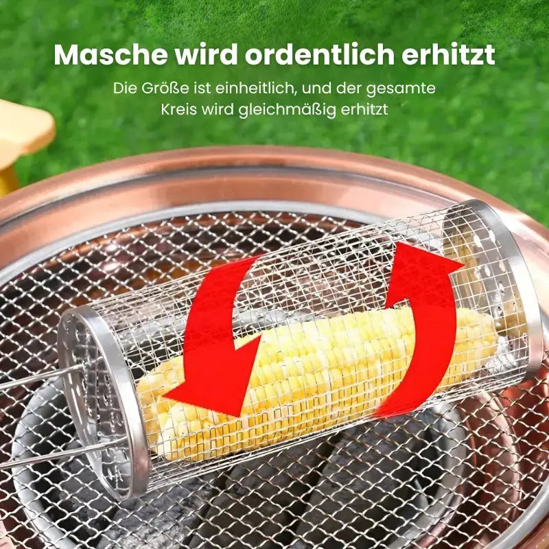 Grill Basket in Stainless Steel – Roll and Cook with Ease