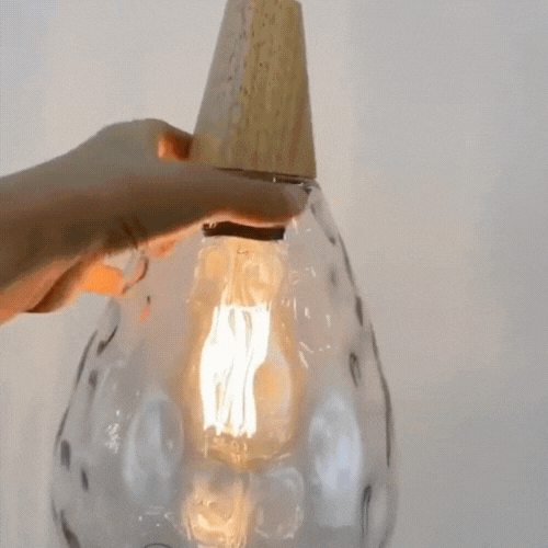 LUMINOUS - Vintage Glass Teardrop Pendant Light for Cozy Spaces