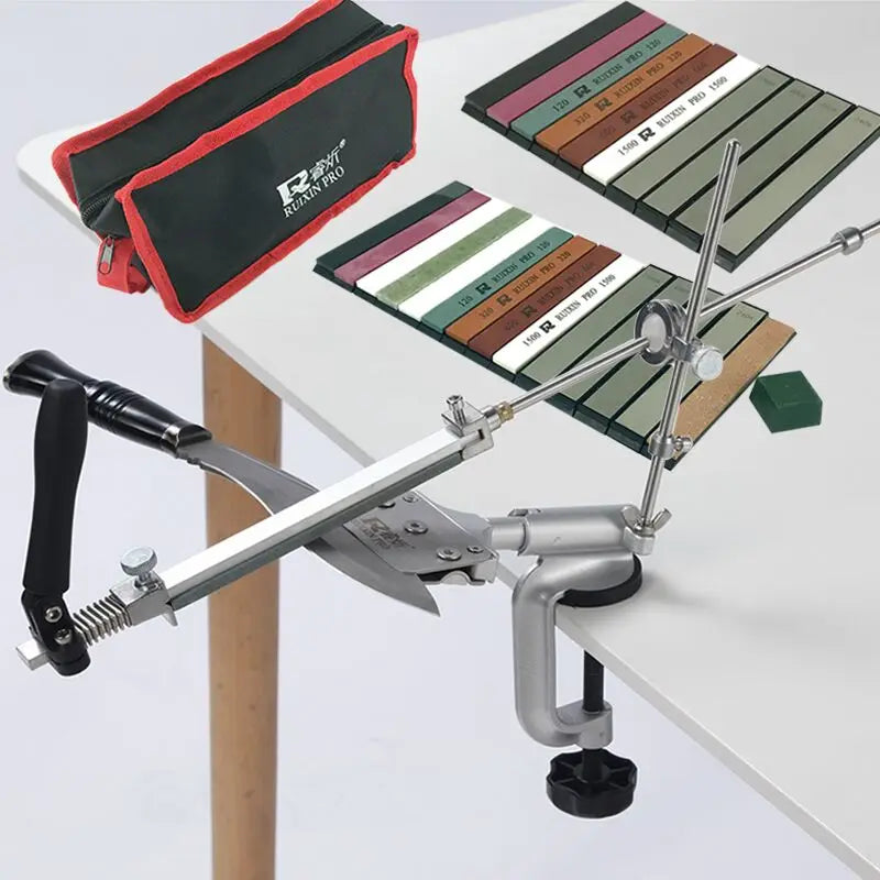 Adjustable Angle Knife Sharpener – Ergonomic, Safe for All Knives, Eco-Friendly Aluminum Design