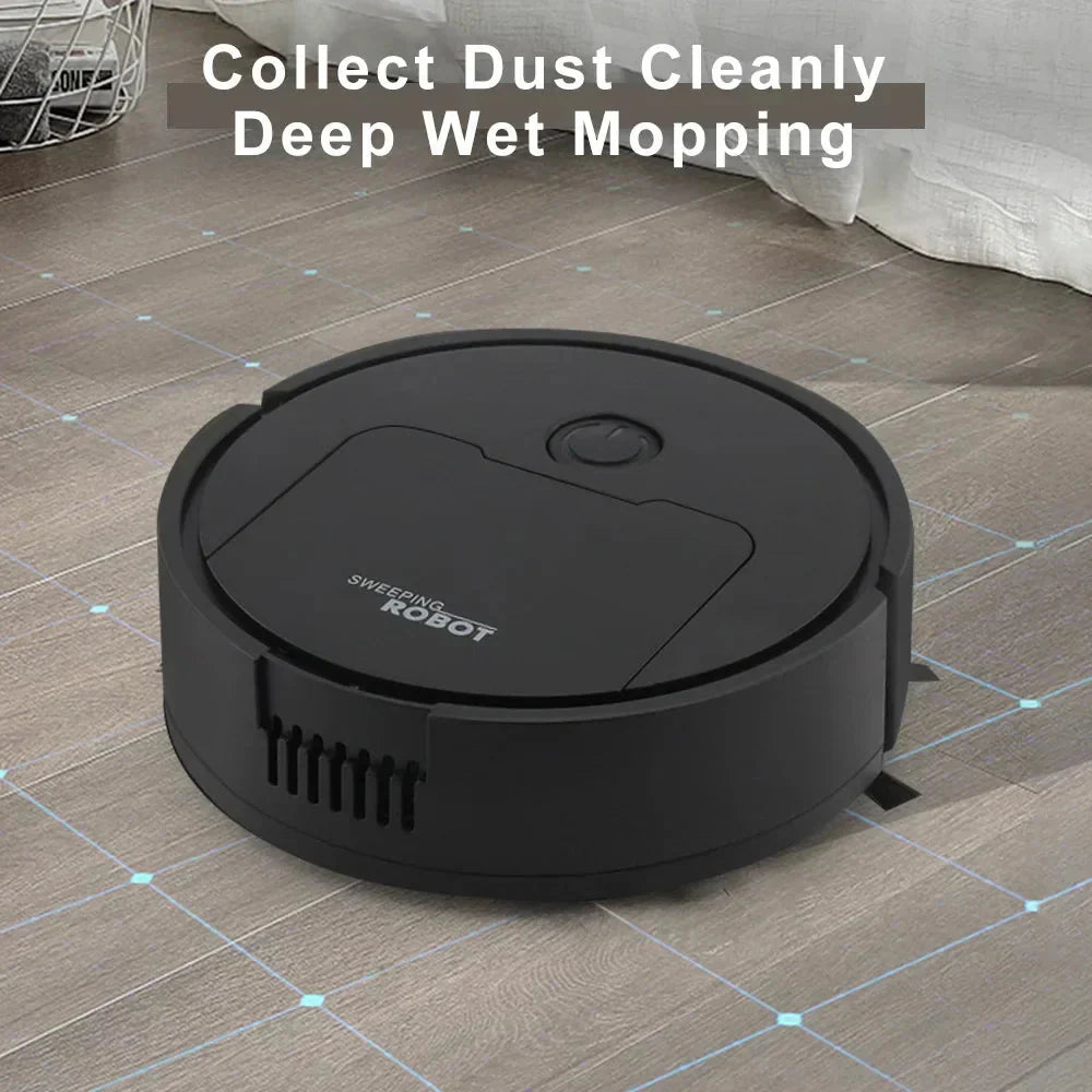 Automatic 3-in-1 Robot Cleaner – Sweeps, Vacuums, and Mops