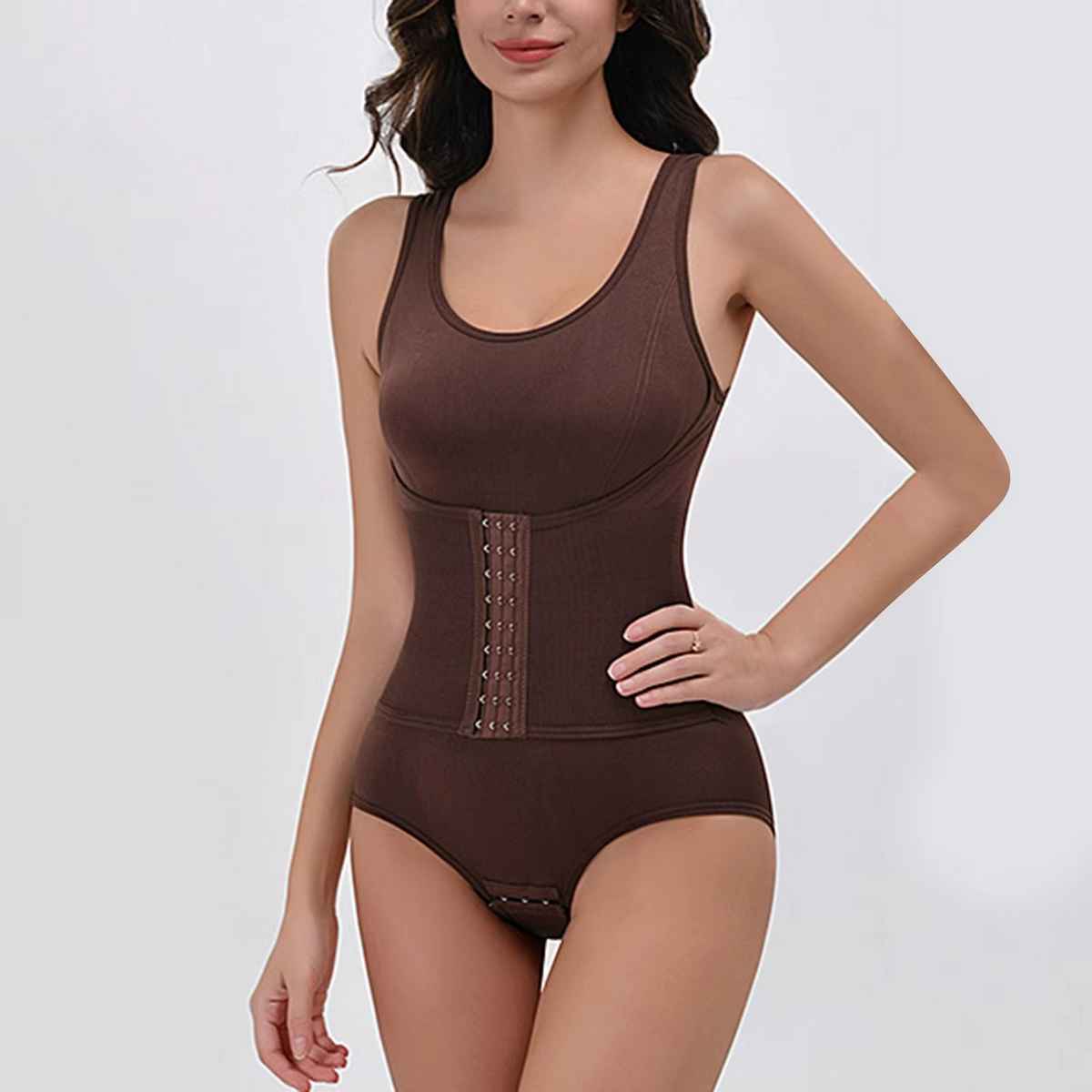 Women’s Smooth Fit Bodysuit and Bra Set with Adjustable Straps