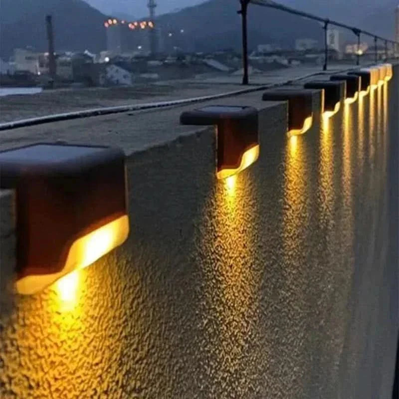 Solar-Powered LED Step Lights for Outdoor Garden Decoration