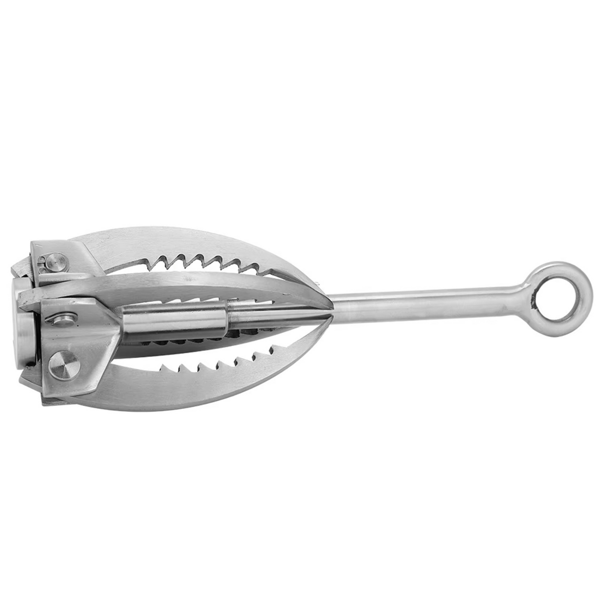 Stainless Steel Folding Grappling Hook, 250lb Capacity, Four Sharp Prongs