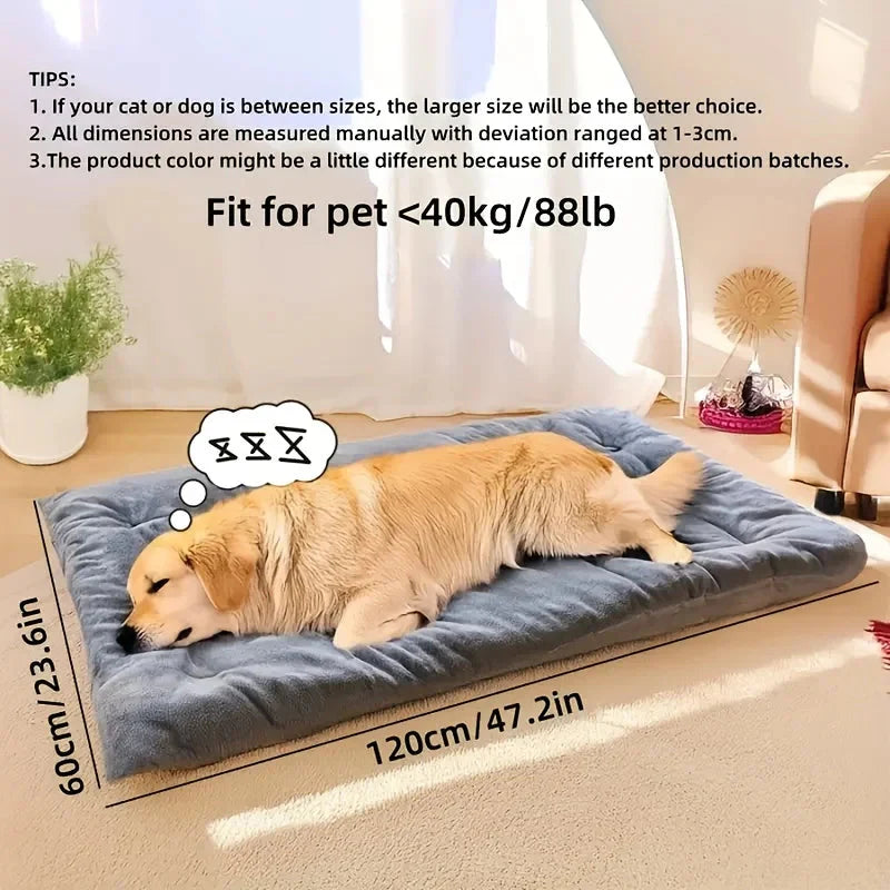 XXL Dog Mattress with Soft Plush Top - 120 x 60 cm