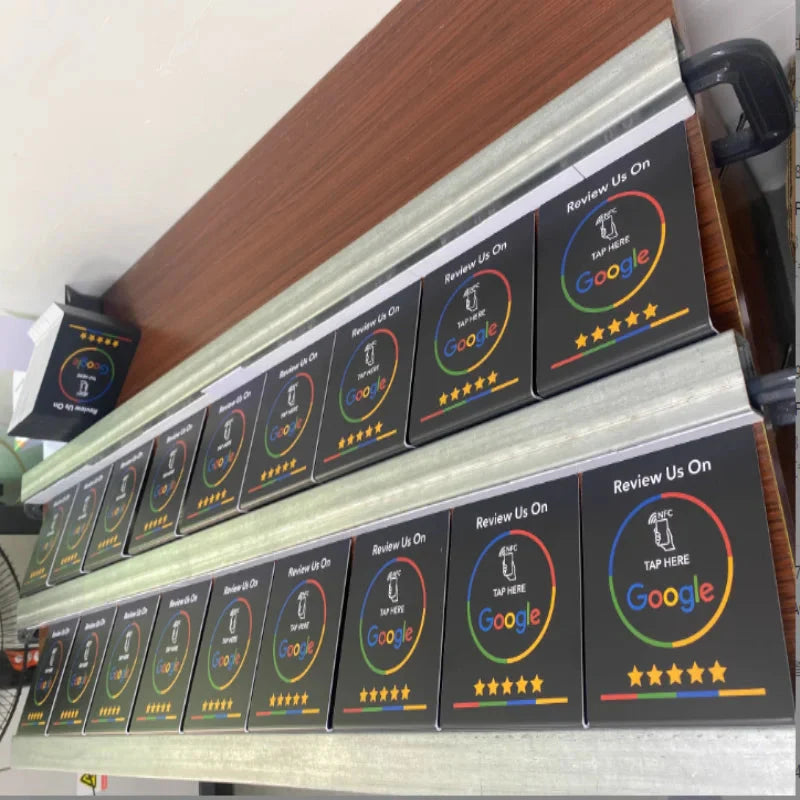 Customer Review Stand with NFC for Google Feedback Collection