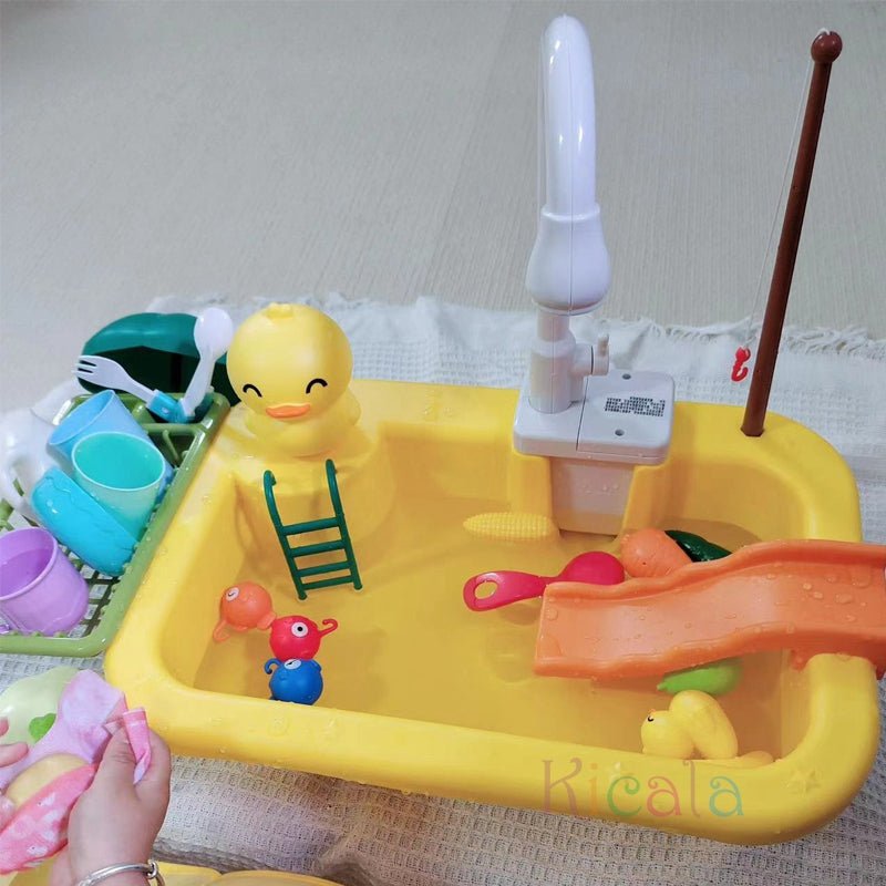 Fountain Water Play Table with Toys and Accessories