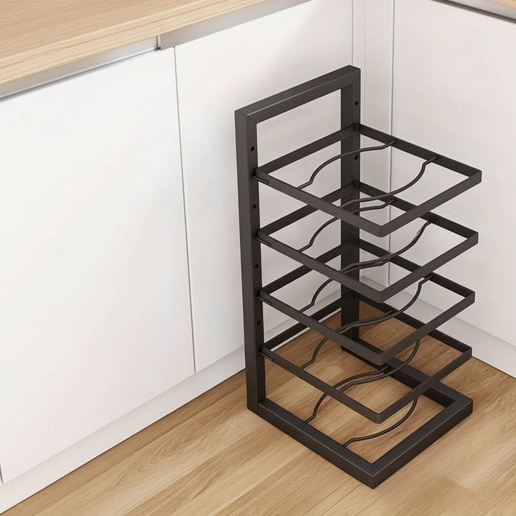 Adjustable Kitchen Shelf for Cookware and Frying Pans