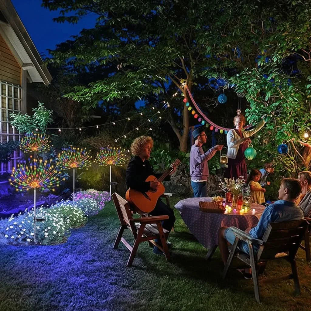 Solar-Powered Fairy Lights for Outdoor Patios and Pathways