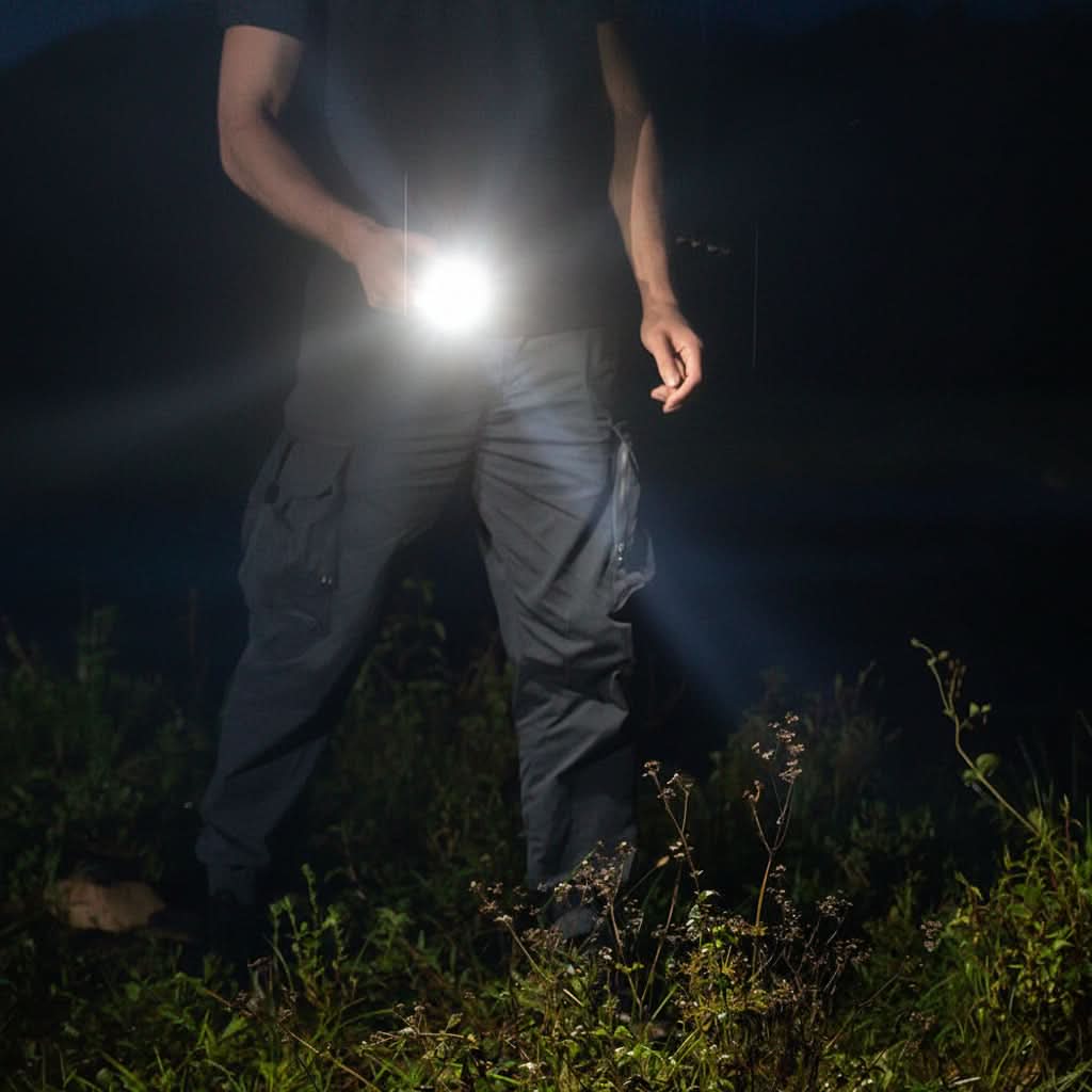 Compact Air Pump with Integrated Camping Lantern