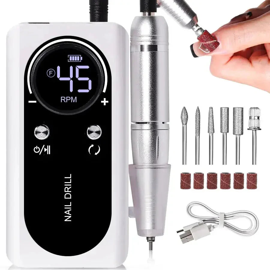 Cordless Nail Drill – 45,000 RPM Maximum Speed