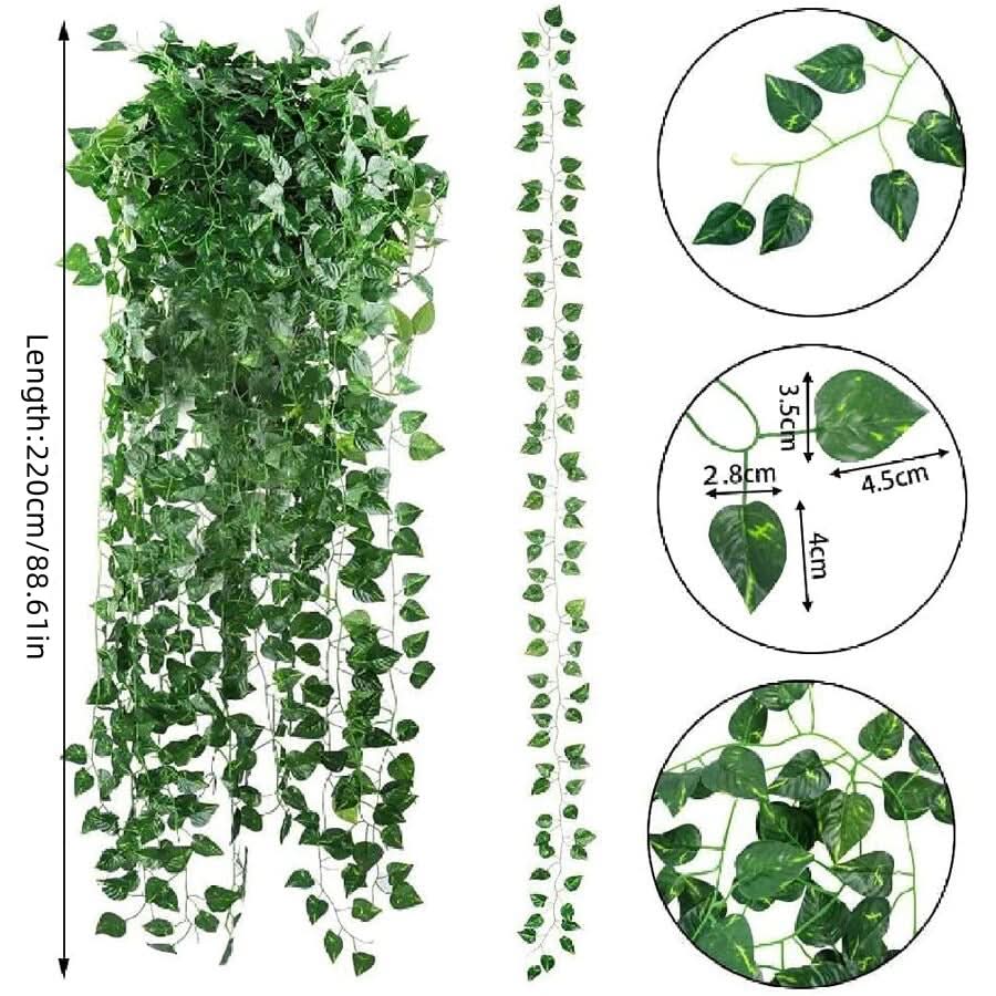 Hanging Vine Decor - Artificial Green Ivy Garland