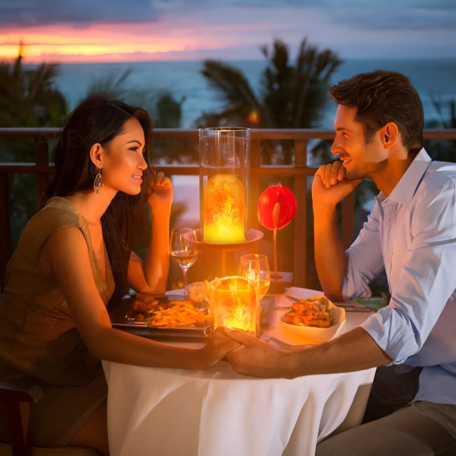 Moving Flame Effect LED Lamp for Ambient Lighting