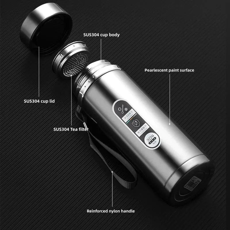 Insulated Stainless Steel Bottle with LED Temperature Indicator