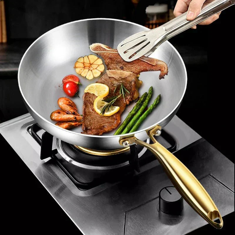 Induction-Compatible Frying Pan – 7-Layer 316 Stainless Steel Skillet