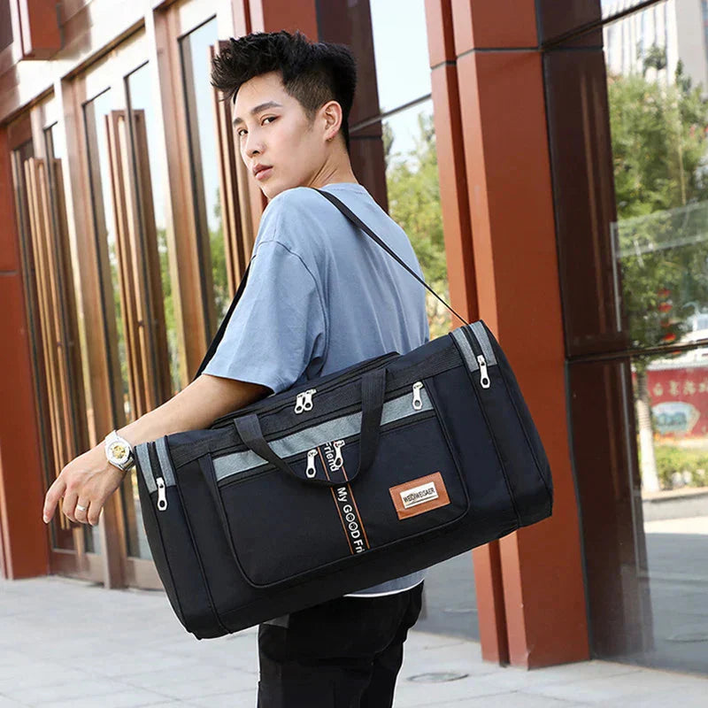 Water-Resistant Travel Bag for Men – Foldable with Spacious Design