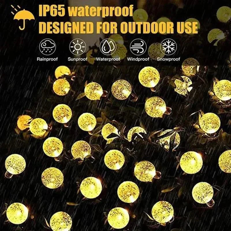 Garden and Patio Crystal String Lights for Celebrations