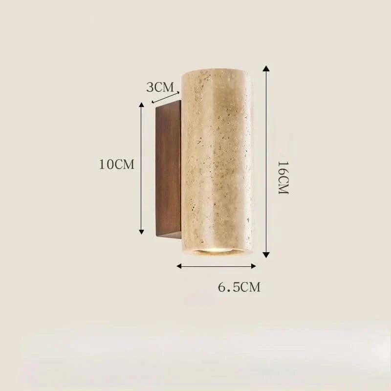 Wabi Sabi Wall Light in Nordic Travertine Design