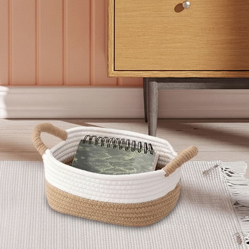 Stylish Woven Storage Basket with Multifunctional Design