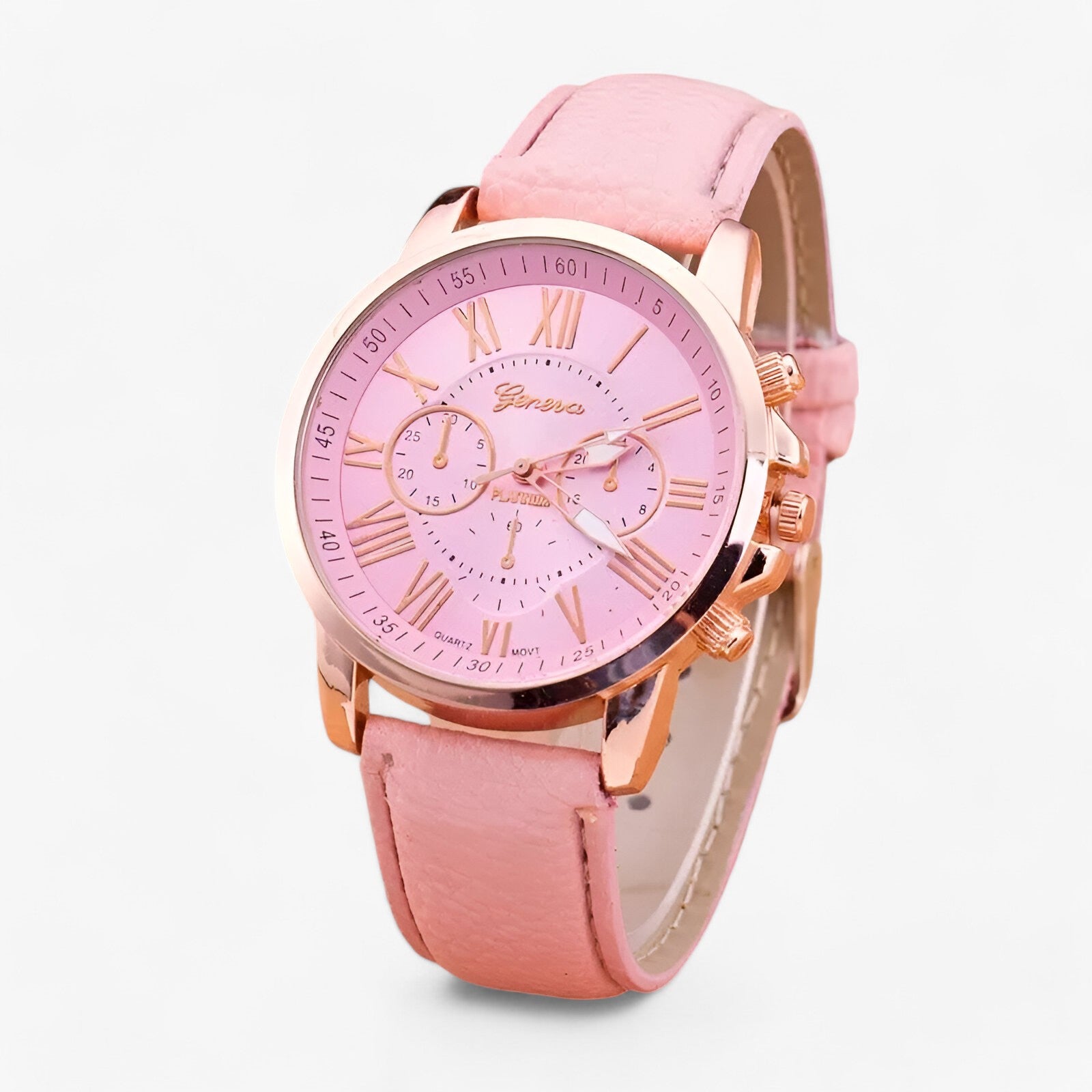 Leather Strap Women's Timepiece Featuring Roman Numerals