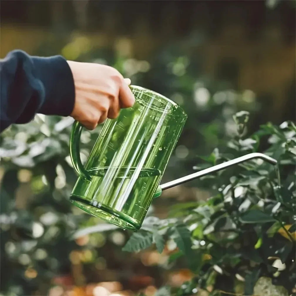 Long Spout Watering Can with Measurement Marks – Available in Green or Gray